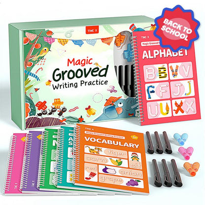Phenika™ 6 Reusable Grooved Handwriting Workbook for Kids
