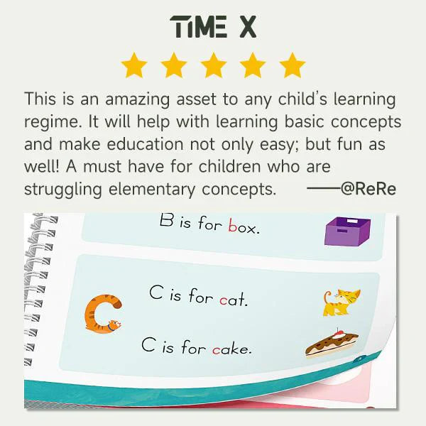 Phenika™ 6 Reusable Grooved Handwriting Workbook for Kids