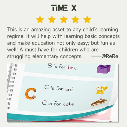 Phenika™ 6 Reusable Grooved Handwriting Workbook for Kids