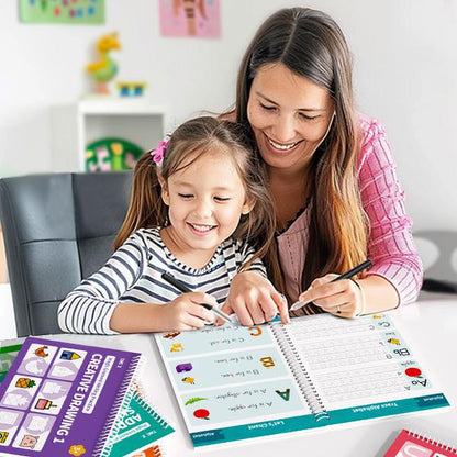 Phenika™ 6 Reusable Grooved Handwriting Workbook for Kids